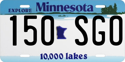 MN license plate 150SGO