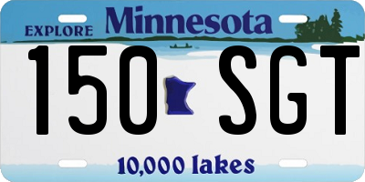 MN license plate 150SGT