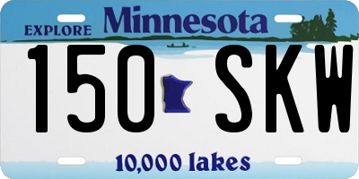 MN license plate 150SKW