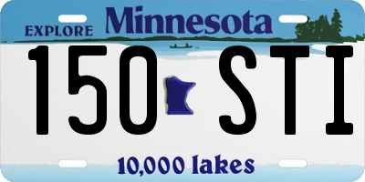MN license plate 150STI