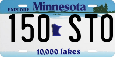 MN license plate 150STO