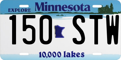 MN license plate 150STW