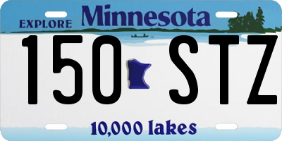 MN license plate 150STZ