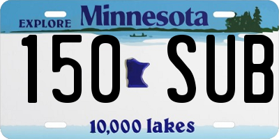 MN license plate 150SUB