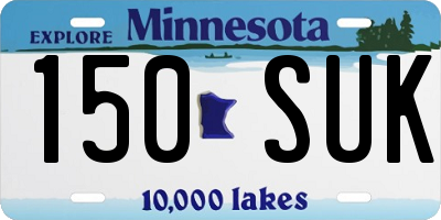MN license plate 150SUK