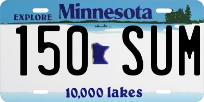 MN license plate 150SUM