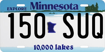 MN license plate 150SUQ