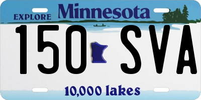 MN license plate 150SVA