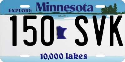 MN license plate 150SVK
