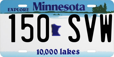 MN license plate 150SVW