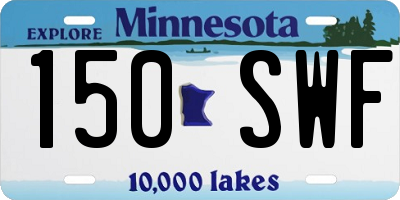 MN license plate 150SWF