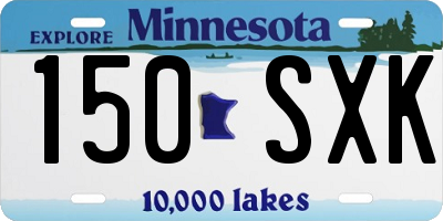 MN license plate 150SXK