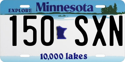 MN license plate 150SXN