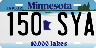 MN license plate 150SYA