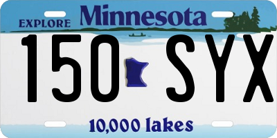 MN license plate 150SYX