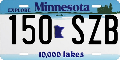 MN license plate 150SZB