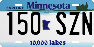MN license plate 150SZN