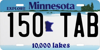 MN license plate 150TAB