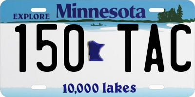 MN license plate 150TAC