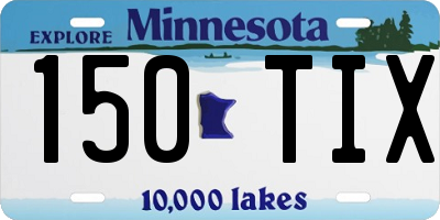 MN license plate 150TIX
