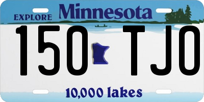 MN license plate 150TJO