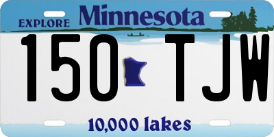 MN license plate 150TJW