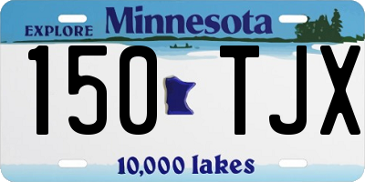 MN license plate 150TJX