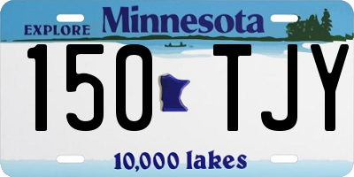 MN license plate 150TJY