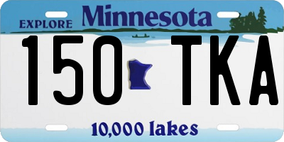 MN license plate 150TKA