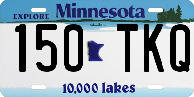 MN license plate 150TKQ