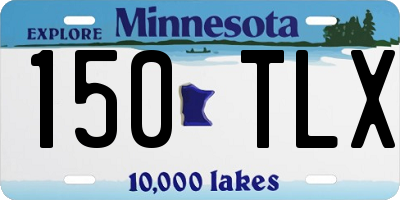 MN license plate 150TLX
