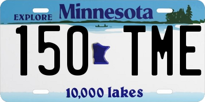 MN license plate 150TME