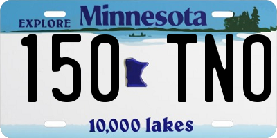MN license plate 150TNO