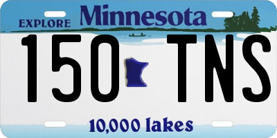 MN license plate 150TNS