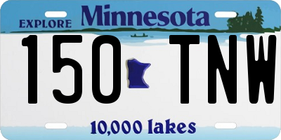 MN license plate 150TNW