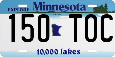 MN license plate 150TOC