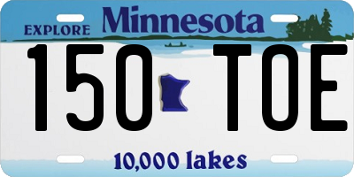 MN license plate 150TOE
