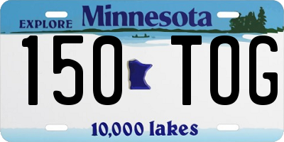 MN license plate 150TOG