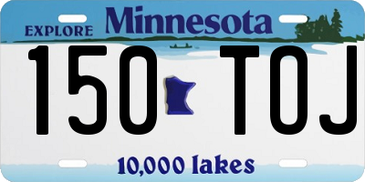 MN license plate 150TOJ