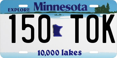 MN license plate 150TOK