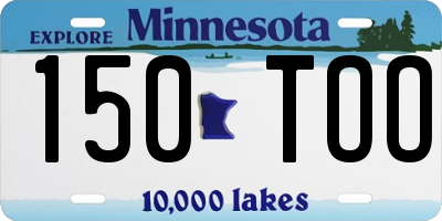 MN license plate 150TOO