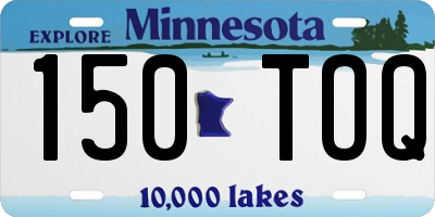 MN license plate 150TOQ