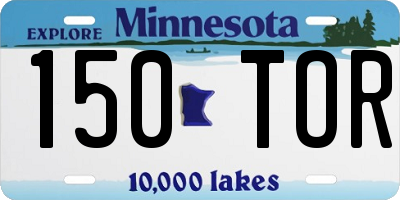 MN license plate 150TOR