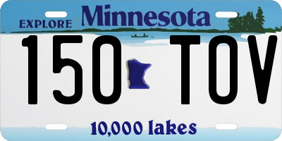 MN license plate 150TOV