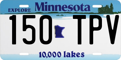 MN license plate 150TPV
