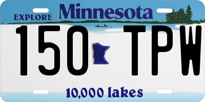 MN license plate 150TPW