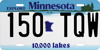 MN license plate 150TQW