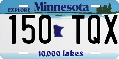 MN license plate 150TQX