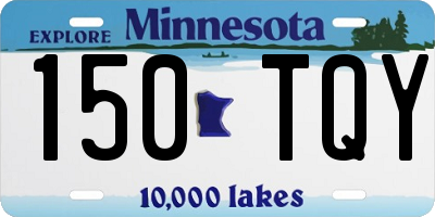 MN license plate 150TQY