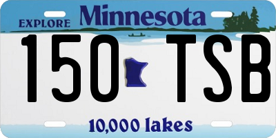 MN license plate 150TSB